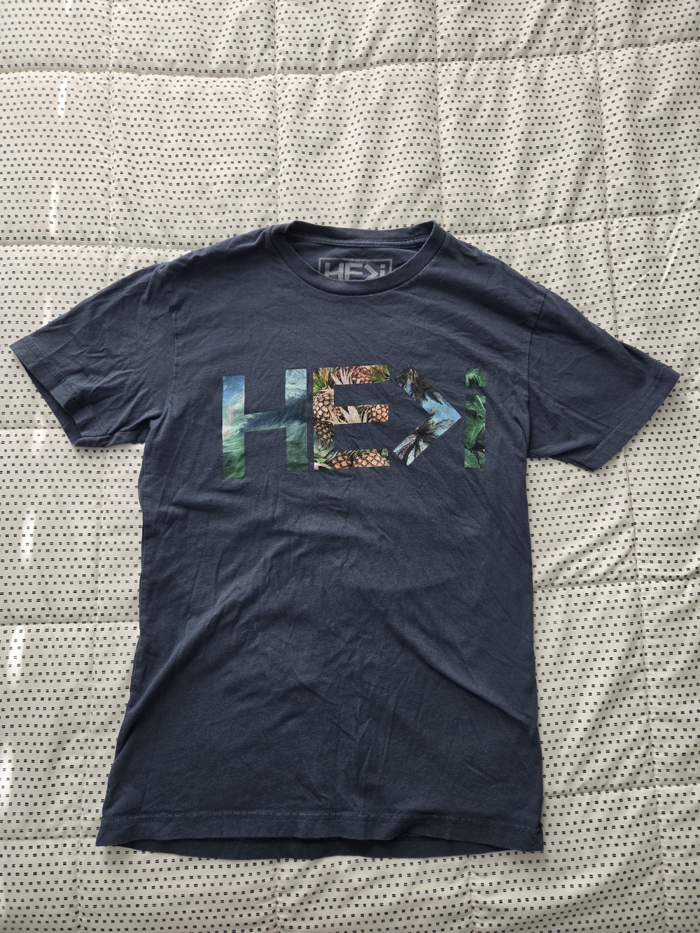 Navy Short-Sleeve Graphic Crew Tee